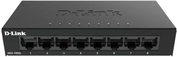 Switch D-Link - DGS-108GL, 8 porturi, negru