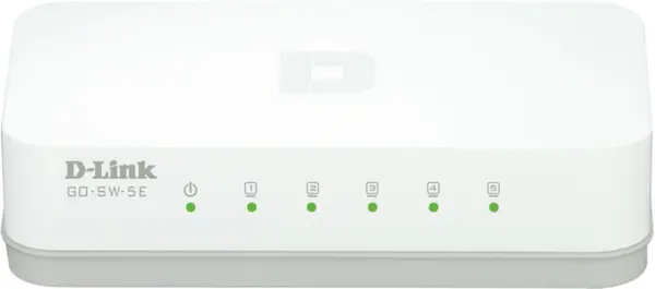Switch D-Link - GO-SW-5E, 5 porturi, alb