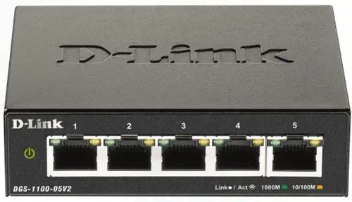 Switch D-Link SMART DGS-1100-05V2, Gigabit, 5 Porturi