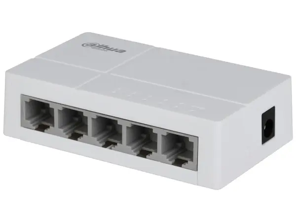 Switch Dahua 5 porturi, 10/100 Mbps, fanless, plug and play, consum redus, DH-SF1005L