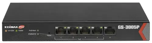 Switch Edimax GS-3005P, Gigabit, 5 Porturi, 4 x PoE+
