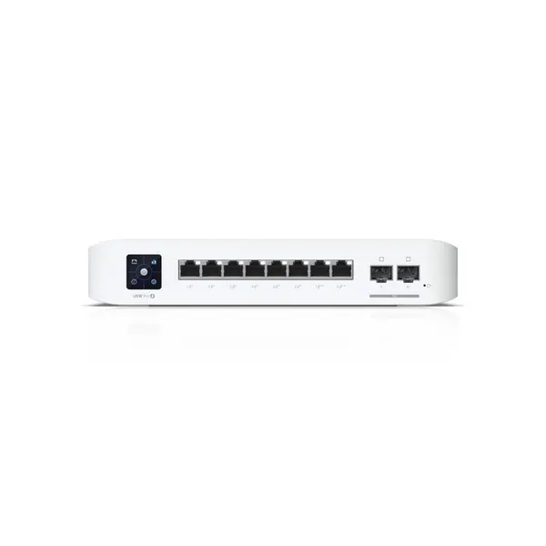 Switch Gigabit Ubiquiti UniFi USW-Pro-8-PoE, 8 porturi, 2 x SFP+, 120 W, Layer 2/3, cu management