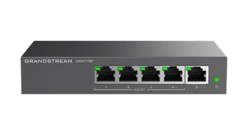 Switch Grandstream GWN7700P, 5 porturi, Gigabit, PoE