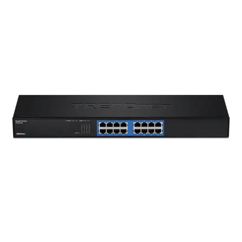 Switch GREENnet rack mount 16 porturi Gigabit - TRENDnet TEG-S16G