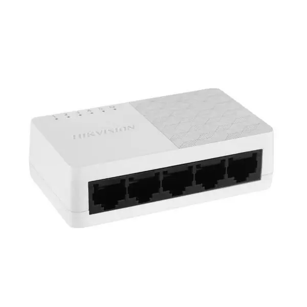 Switch Hikvision DS-3E0105D-O, 5 porturi, 10/100 Mbps, RJ45, fara management