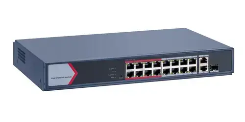 Switch Hikvision DS-3E1318P-EI/M, 16 porturi, PoE