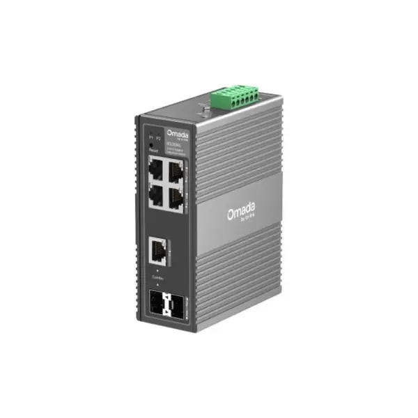 Switch industrial Gigabit TP-Link Omada IES206G, 6× porturi Gigabit RJ45, 12 Gbps, MAC 8K, cu management