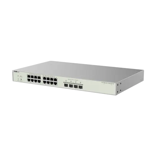 Switch L2+, 12 x RJ45 2.5G PoE+, 4 x RJ45 2.5G Hi-PoE, 4 x SFP+ 10G, Cloud Management, 1U - Ruijie RG-NBS3300-16MG4XS-HP