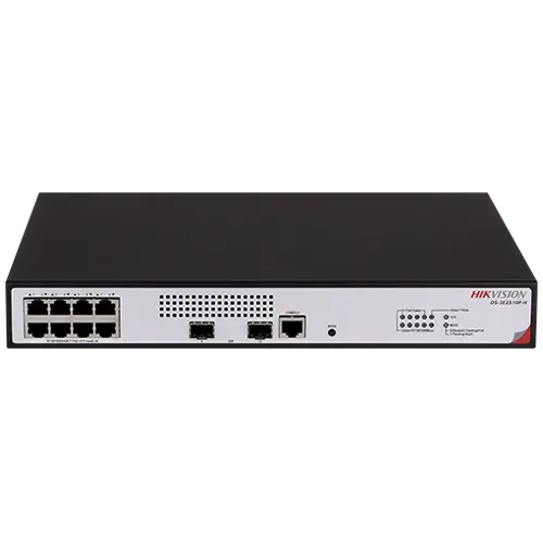 Switch L2+, 8 x RJ45 1G PoE 802.3af/at, 2 x SFP 1G, Management, 1U - HIKVISION DS-3E2510P-H