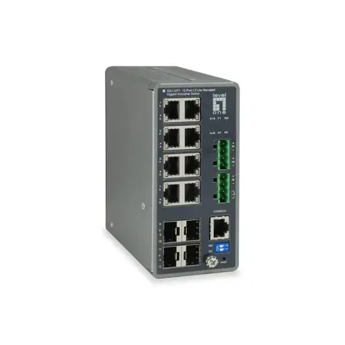 Switch Level One IGU-1271, 12 Porturi Gigabit, PoE (Gri)