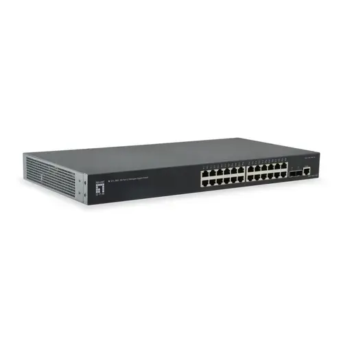 Switch LevelOne GTL-2661, 24 Porturi Gigabit (Negru)