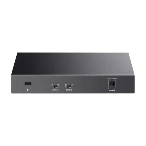 Switch LiteWave, 4 x RJ45 10/100 Mbps PoE, 2 x RJ45 10/100 Mbps, Buget PoE 41W, Unmanaged - TP-Link LS106LP