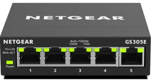 Switch NetGear ProSAFE GS305E, 5 porturi, Gigabit, Smart Managed Plus