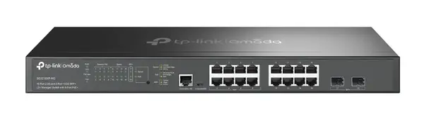 Switch Omada Tp-Link SG3218XP-M2, 16 porturi 2.5G, 8 porturi PoE, 2 porturi SFP+, Buget PoE 240W, Management in Cloud