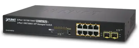 Switch Planet GS-4210-8P2S, Gigabit, 8 Porturi, PoE, 2 x SFP
