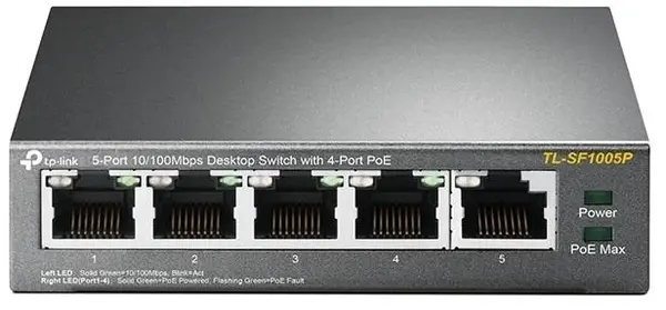 Switch POE 5 porturi TP-LINK TL-SF1005P, 58W