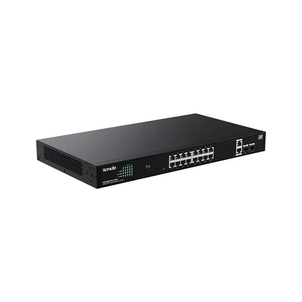 Switch PoE+ Tenda TND-TEG2220P-16-250W, 16 porturi GE PoE+, 2 porturi SFP GE, management cloud, 230W PoE, protectie 6 KV