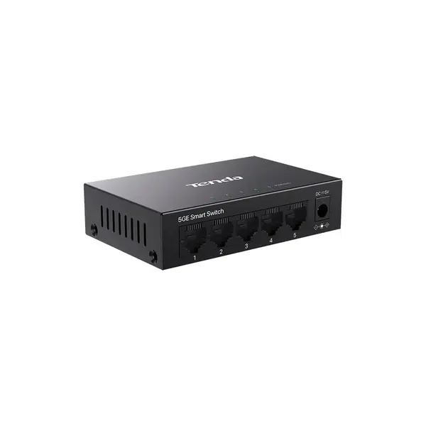 Switch retea administrabil Tenda TND-TEG2205D, 5 porturi RJ45, 10 Gbps, VLAN, QoS, management local si CloudFi, carcasa metalica