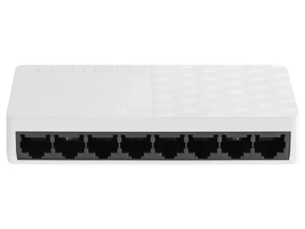 Switch retea HiLook NS-0508D, 8 porturi Gigabit RJ45, fara management, instalare rapida, montaj birou sau perete