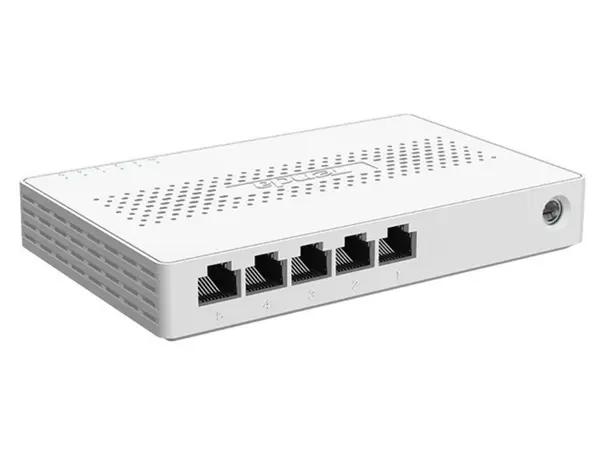 Switch retea Tenda TND-SM105, 5 porturi RJ45 2.5Gbps, fara management, 25Gbps, carcasa plastic, montare perete/birou