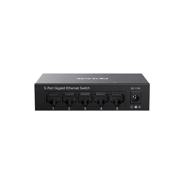 Switch retea Tenda TND-TEG1005M, 5 porturi RJ45 1Gbps, fara management, carcasa metalica, 10Gbps, montare perete/birou