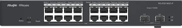 Switch Ruijie - RG-ES218GC-P, 18 porturi, negru