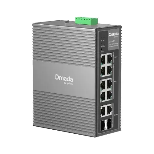 Switch TP-Link IES210GPP, 8 porturi (6 PoE+, 2 PoE++)
