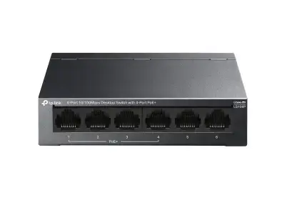 Switch TP-Link LS106P, 4 porturi, PoE+