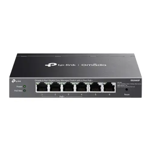 Switch TP-Link Omada ES206GP, 6 Porturi, Gigabit, (4 PoE+)