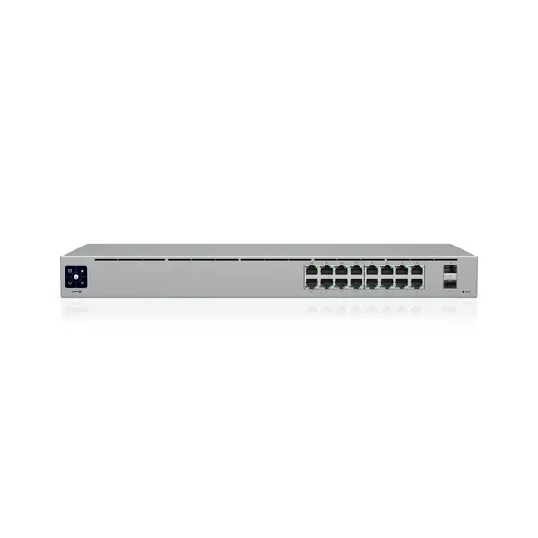 Switch Ubiquiti - Standard 16 PoE, 16 porturi, gri