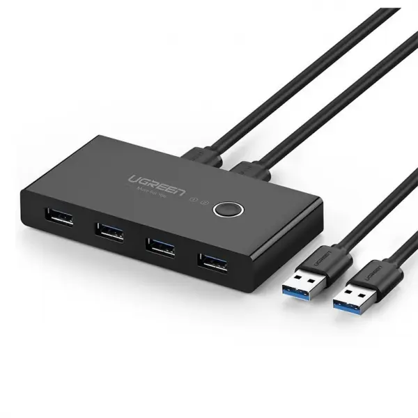 Switch USB UGREEN US216 (30768) Two Sharing Box, 4 x USB-A 3.0, Negru