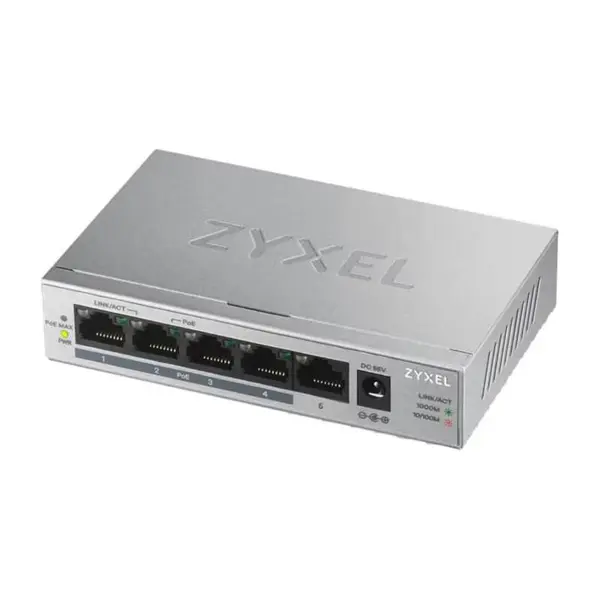 Switch Zyxel GS1005-HP, 5 porturi, 10/100/1000 Mbps