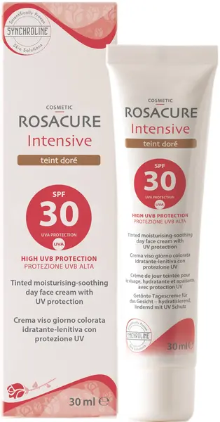 Synchroline Rosacure Cremă de față colorată pentru rozacee, SPF30, Doré, 30 ml
