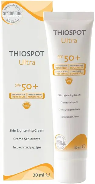 Synchroline Thiospot Cremă depigmentantă pentru față și corp Ultra, SPF50+, 30 ml