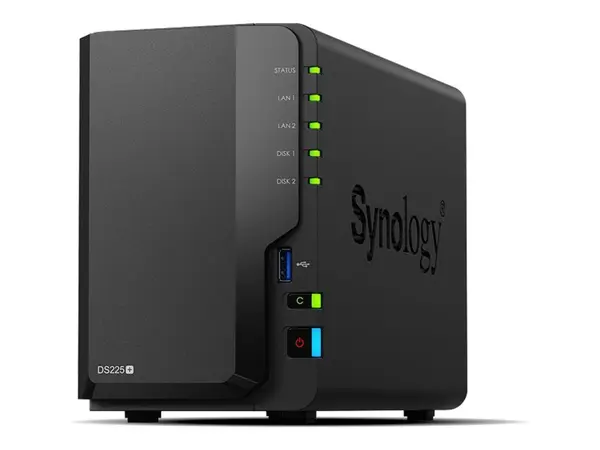 Synology DS225+ - NAS 2 Bay, Intel Celeron J4125, 2GB DDR4 ECC, 2.5GbE, Hot Swap