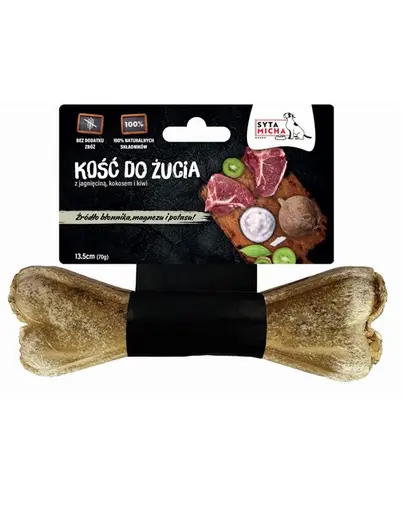 SYTA MICHA Os de ros pentru câini cu kiwi și cocos 13,5 cm