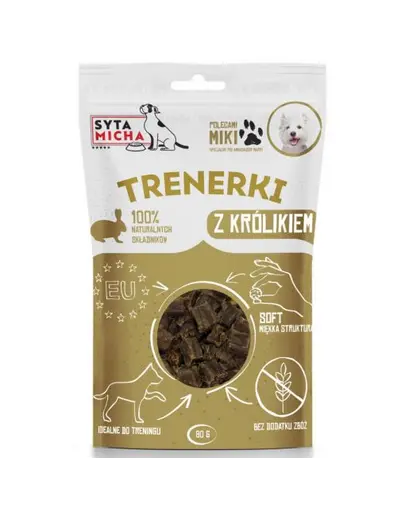 SYTA MICHA Recompense pentru dresaj cu iepure pentru câini 80 g