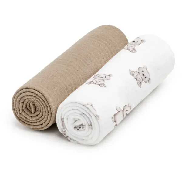 T-TOMI BIO Muslin Diapers scutece textile Teddy 65x65 cm 2 buc