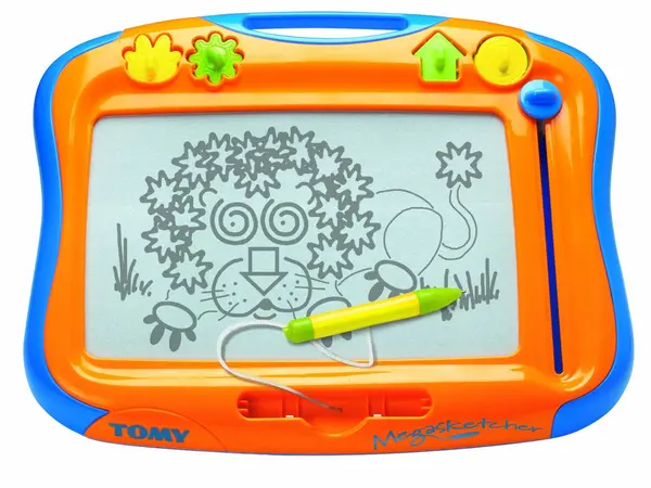 Tablă de desen Tomy - Foaie magică, cu ștampile și stilou magic