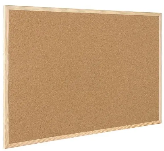 Tabla de pluta cu rama din lemn - Bi-Office, 90 х 120 cm