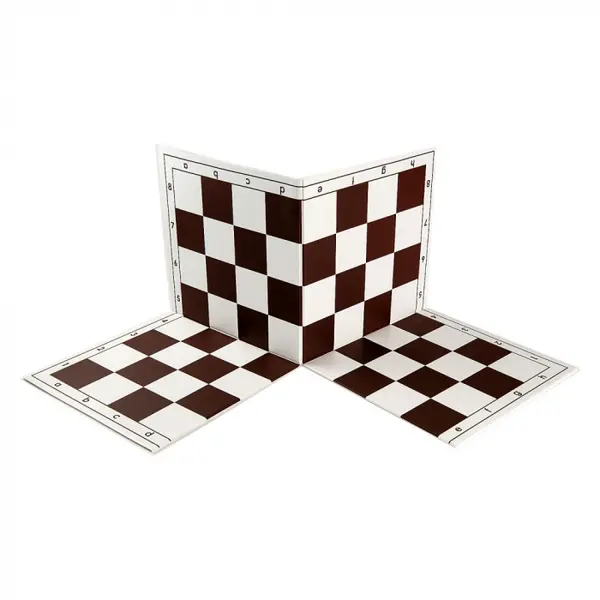 Tabla de sah din PVC - 57 mm pliabila in 4, Maro
