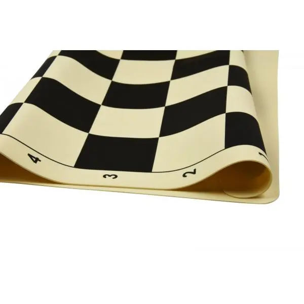 Tabla de sah din silicon crem-maro, 57mm