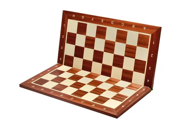 Tabla de sah pliabila - lemn no 5 - mahon - cu si fara notatie
