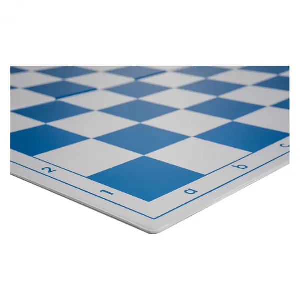 Tabla de sah pliabila PVC (alb-albastru) 57 mm