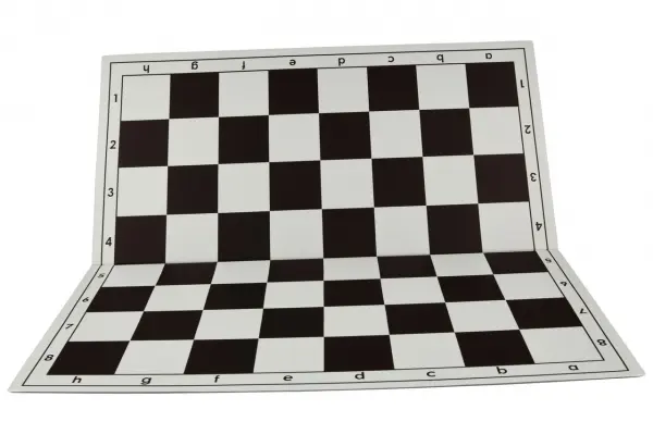 Tabla de sah pliabila PVC (alb-maro) 57 mm