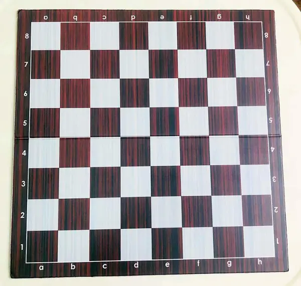 Tabla de sah pliabila PVC - Imitatie lemn, 57 mm