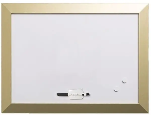 Tabla magnetica Bi-Office - 90 х 60 cm, cadru auriu