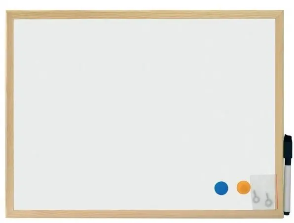 Tablă magnetică cu ramă din lemn Bi-Office - 40 x 60 cm