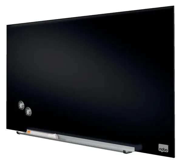 Tabla magnetica sticla de perete 677 x 381 mm Nobo Diamond neagra