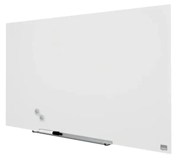 Tabla magnetica sticla de perete 993 x 559 mm Nobo Diamond alba de perete